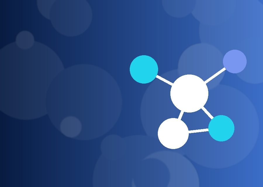 Illustration of a connected molecule network