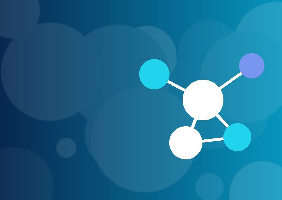 Illustration of a connected molecule network